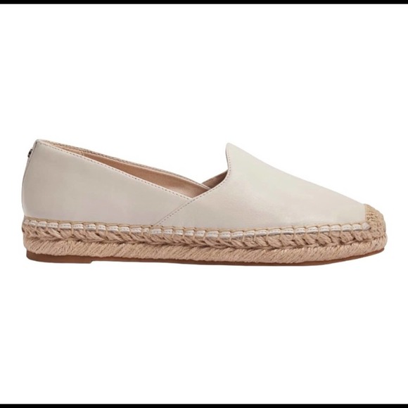 Sam Edelman Kesia Espadrille Off White Leather Flats Size 9 New With Tags - Picture 1 of 14